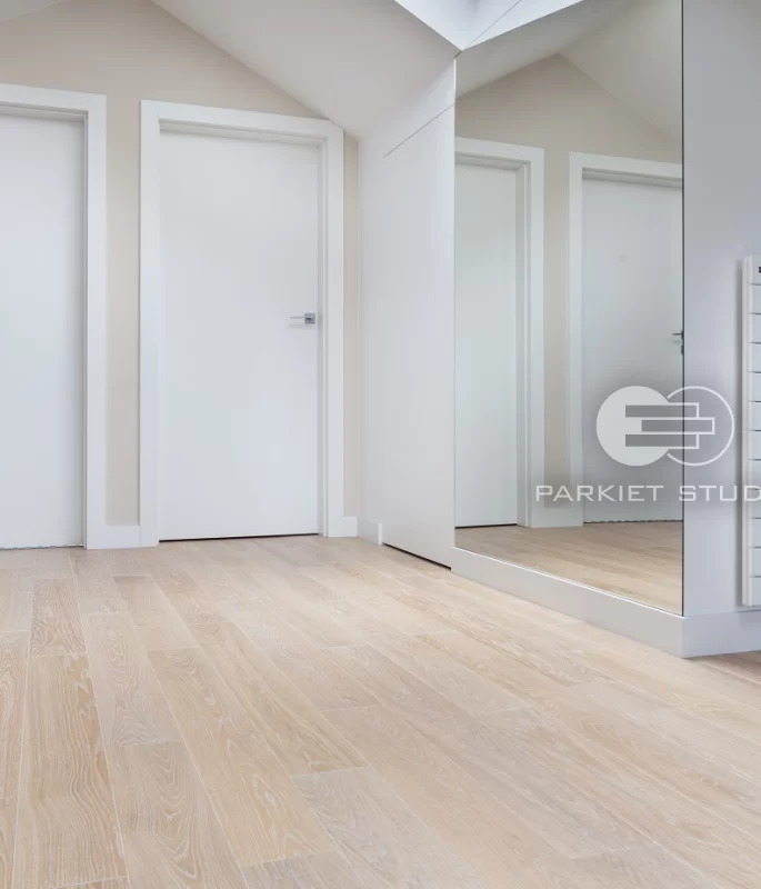 GLASS DOOR T1 - STANDARD DOOR FRAME 80MM - WHITE COLOR RAL 9003 - CONCEALED HINGES