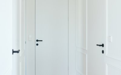 Drzwi JAGRAS z kolekcji SIMPLE w RAL 9003 wysokości 240 cm